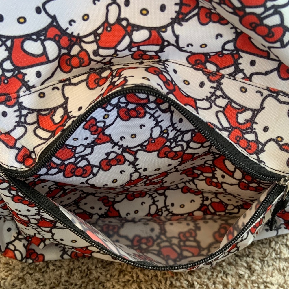 Hello Kitty White and Red Patterned Kids Backpack - Picture 4 of 6